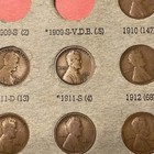1909 - 1934 Lincoln Wheat Cent 1c Penny Incomplete Album Lot Missing 4