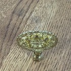 Vtg Brass Asian Floral Round Finial