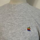 Vintage Apple Computer T-shirt Men Medium 1990   s Rainbow Logo Embroidered