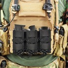 Tactical Triple Mag Holder 9mm Open-top Magazine Pouches For 40 Calibers 45 Acp