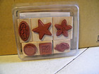 Stampin Up Spotlight On Christmas Set Of 6 Mounted Wood Rubber Stamp Retired