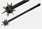 Medieval Spiked Ball Mace Black   Stainless Spikes Morning Star Morgenstern 34  