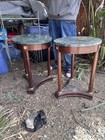 Mid 20th Century Regency Style Marble Pedestal Side Table From Bombay Company