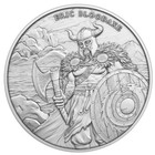 Lot Of 5 - 1 Troy Oz Eric Bloodaxe Design  999 Fine Silver Round