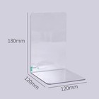 2 Pcs Bookends Acrylic Book Ends For Heavy Books Non Slip Book Stopper Clear