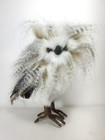 9 5  H Feathered Owl Figure Woodland Soft Lifelike Realistic Detailed Standing