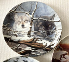 First 3  eyes Of The Wild  Collector Plates - Wolf  Bear  Fox