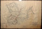 Rare 1956 Vintage Huanuco Department Peru Map Framed