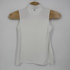 Peter Millar Women s Size M Sleeveless Button Polo White Upf 50  Golf Breathable