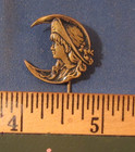 Antique Art Nouveau Young Lady With Hat Stick Pin