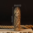 Wooden Eir Figurine Handmade Norse Viking Healing Goddess Mythology Decor 15cm