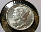 1944 Mercury Silver Dime - Gem      X8