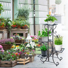 Metal Plant Shelf  Plant Stand Indoor Outdoor Flower Pot Holder Display Racks -