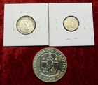 3 Silver Philippines Coins  1944 D 10-centavos  1945 D 20-centavos  1969 Piso