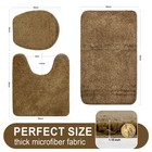 Baahrnom 3 Pc Bathroom Rug Set  Bath  Toilet Mat   Adjustable Lid Cover 17 5 x15