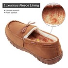 Men s Moccasin Slippers Memory Foam Warm Plush House Slippers  Indoor 11 Brown