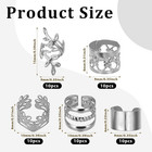 50pcs Adjustable Silver Hair Jewelry For Braids And Dreadlocks Accessories