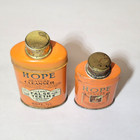 1920s Hope Tooth Powder Tins  2 Pcs  Denture Soap Antique vintage Dental