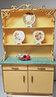 Vintage Ideal Petite Princess Dollhouse Furniture Kitchen Hutch Cupboard Accs 