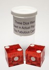 Texas Station Las Vegas Casino Craps Dice Pair Red Polished Matching Serial  
