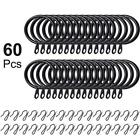 30pcs Metal Drapery Rings Curtain Hanging Rings And 30pcs Metal Curtain Pin Hook