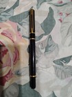 Waterman Laureate Slim Size  Glossy Black Metal Roller Ball Pen France Made