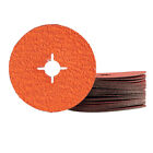 5  125mm Piranha Ceramic Fibre Sanding Discs For Angle Grinder - Wood  Metal