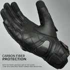 J a g  Leather Motorcycle Gloves For Men - Carbon Fiber Knuckle Protection