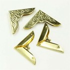 Lot 50 Pcs Folder Albums Metal Scrapbooking Golden File Book Corner Protectors