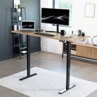 Vivo Electric 71    X 30    Stand Up Desk  Reclaimed Wood Table Top  Black Frame
