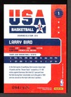 2010 Panini Usa Basketball Larry Bird Dream Team Game Used Jersey  975