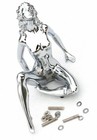 Hood Ornament Chrome Posing Sitting Lady Chrome Die Cast 6 1 4  Tall Gg 48420