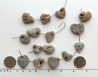 15 Heart Beach Hag Stones Adder Rocks Holey Natural Shaped  75-1 love Pebble H3a