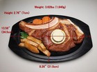 Made In Japan Fake Food   Big  Ribulose Steak With Bone Real Iron Plate New  