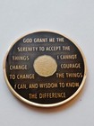 24 Hours Aa Sobriety Coin Medallion Mandarin Blackenamel Recovery Chip  one Day 