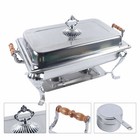 4 Pack Catering Stainless Steel 8 Qt Full Size Buffet Chafer Chafing Dish Sets