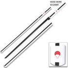 Sasuke Kusanagi Grass Cutter White Wood Ninja Sword Katana Cosplay Straitblade W
