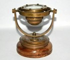 Antique Brass Nautical Gimbal Compass Vintage Ship Binnacle Gimballed