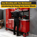 6 Inch Caster Wheels  Heavy Duty Plate Casters With Rubber Knobby Tread   2 Swiv