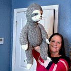 Beautifully Detailed Large 24  Three-toed Sloth Soft Plush Stuffed Animal Toy