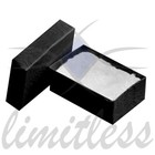 Black Swirl Cardboard Jewelry Boxes Black Foil Cotton Gift Boxes 12-25-50-100