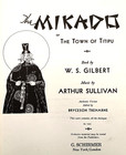 Gilbert   Sullivan  the Mikado   Vintage Schirmer Sheet Music Song Book