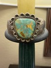 Vintage Navajo Native American Sterling Silver Turquoise Cuff Bracelet