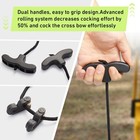 Ahosoutly Crossbow Pull Cord Cocking Rope Device Double Handle Black