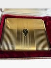 Art Deco Vtg Kilx Marathon Usa Cigarette Lighter Cigarette Holder Case Box Gold