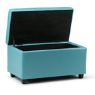 Storage Ottoman Bench With Lift Top Upholstered Faux Leather Stool