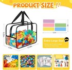 8-pack X-large Black Toy Storage Bags W labels  Clear Pvc  Zippered