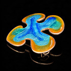 J Tostrup Norway Sterling Silver Enamel Brooch M  nster Beskyttet 925s