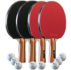 Portable Table Tennis Paddle Set - Professional Ping Pong Paddles  Case   Balls