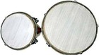 Professional Wooden Bongo Drum Musical Instrument Dholak Bango Set Natural Brown